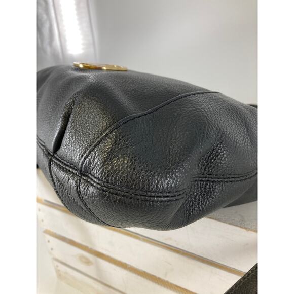 MICHAEL KORS MEDIUM BLACK PEBBLED LEATHER CROSSBODY BAG - Picture 9 of 13